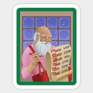 Santa's List (Everyone gets a bike) Sticker